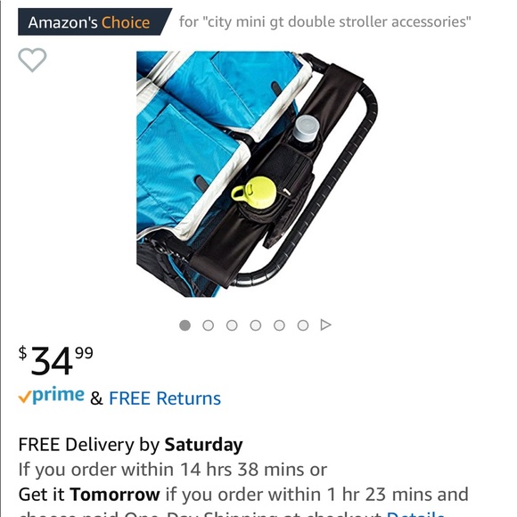 Ethan & Emma stroller organizer with cup holders - Picture 2 of 5